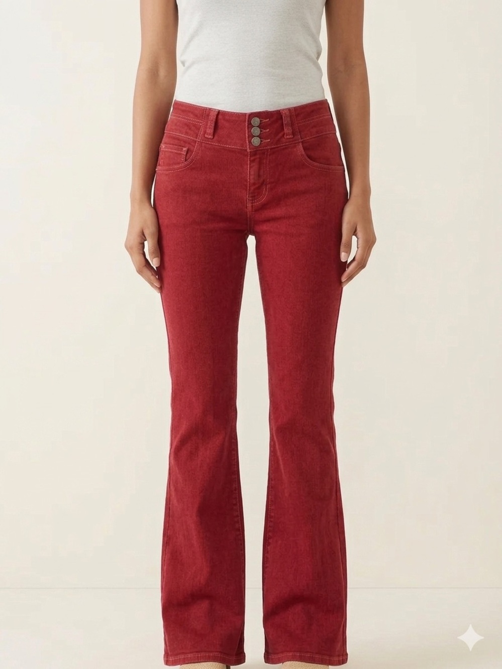 Forever 21 Burgundy Flare Jeans